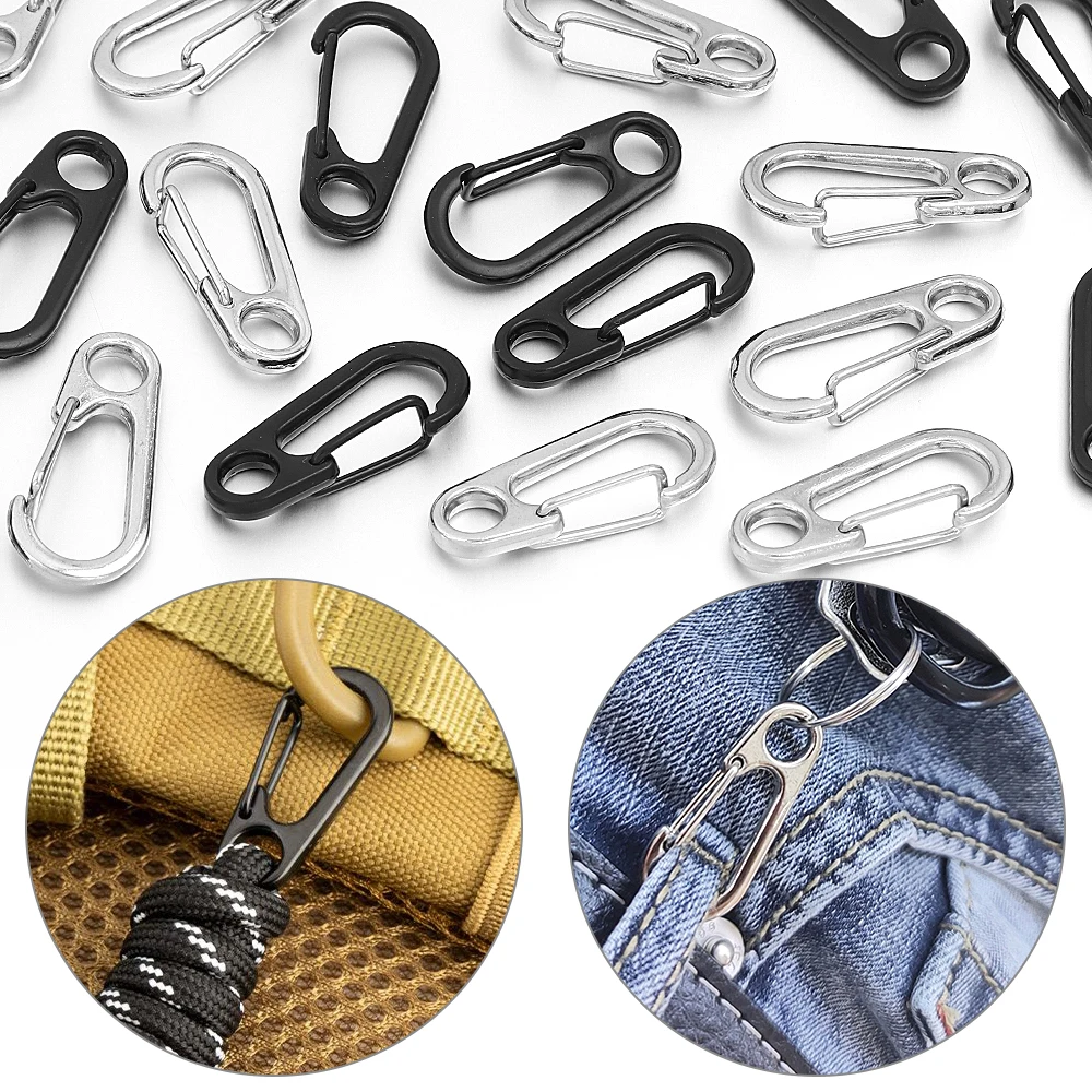 10 Stück Mini-Schnapphaken aus Legierung, Schlüsselanhänger-Clips, Karabinerhaken, Karabinerverschlüsse für die Schmuckherstellung, DIY-Schlüsselring-Zubehör – Detail 2