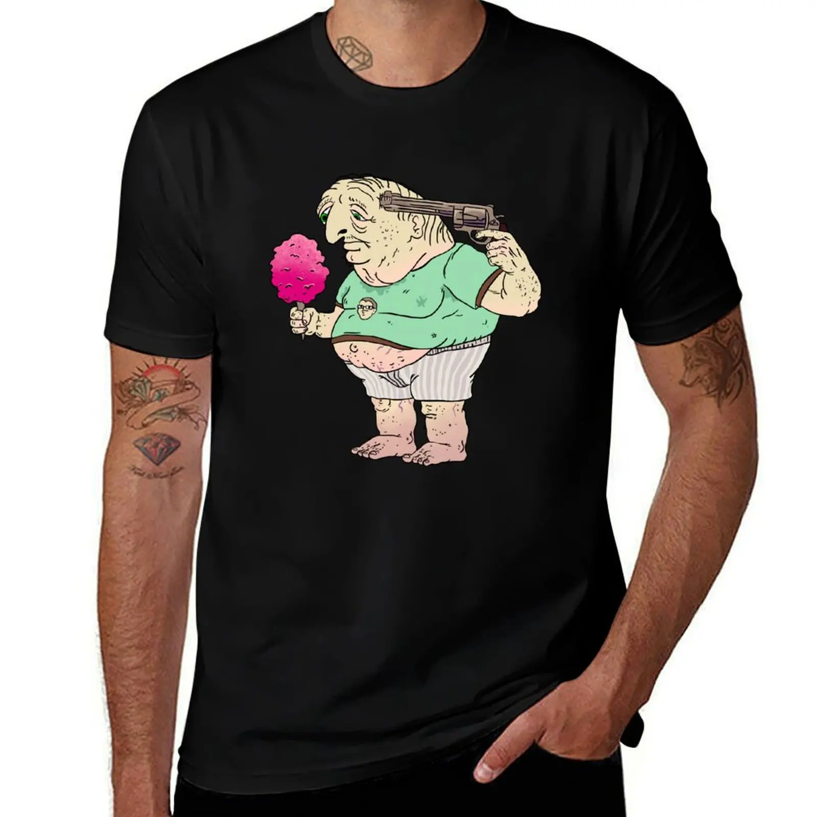Desmond Smiling Friends Cotton Candy T-Shirt Standard Fit Solid Tee Shirt T-Shirt