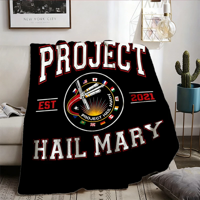 Project Hail Mary Astronaut Sci-Fi Graphic Flannel Blanket, Andy Weir Fan Flannel Throw Cozy Blanket