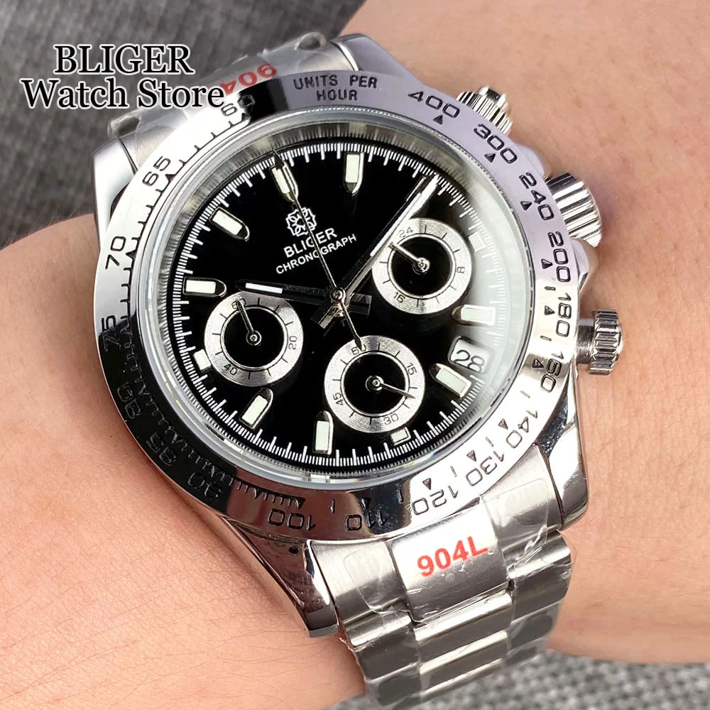 39mm クォーツ時計 クロノグラフ ビジネス サファイアガラス メンズ