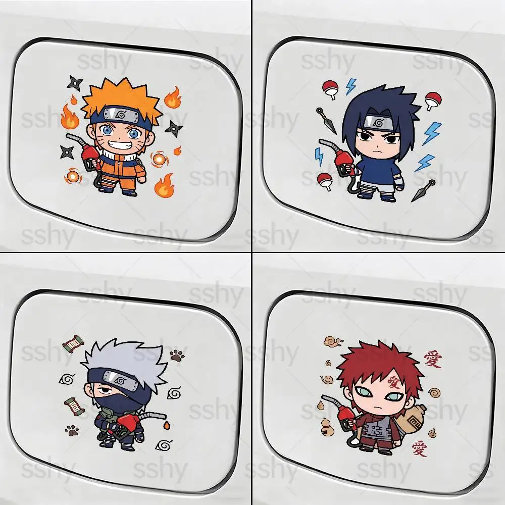 NARUTO Car Fuel Tank Cap Warning Sticker Waterproof Vinyl Fuel Cap Decal