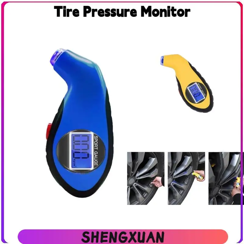 Auto Motorcycle Tyre Pressure Digital Meter Mini Diagnostic Tool Car Styling Detector Tire Pressure Gauge Portable LCD Display