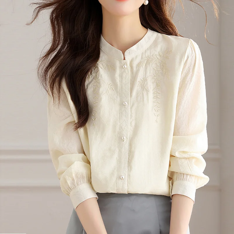 Chemises à manches longues en Satin pour femmes, coupe cintrée, boutonnée, col rabattu, féminin, doux, Preppy, jeune, coréen, tenue quotidienne décontractée