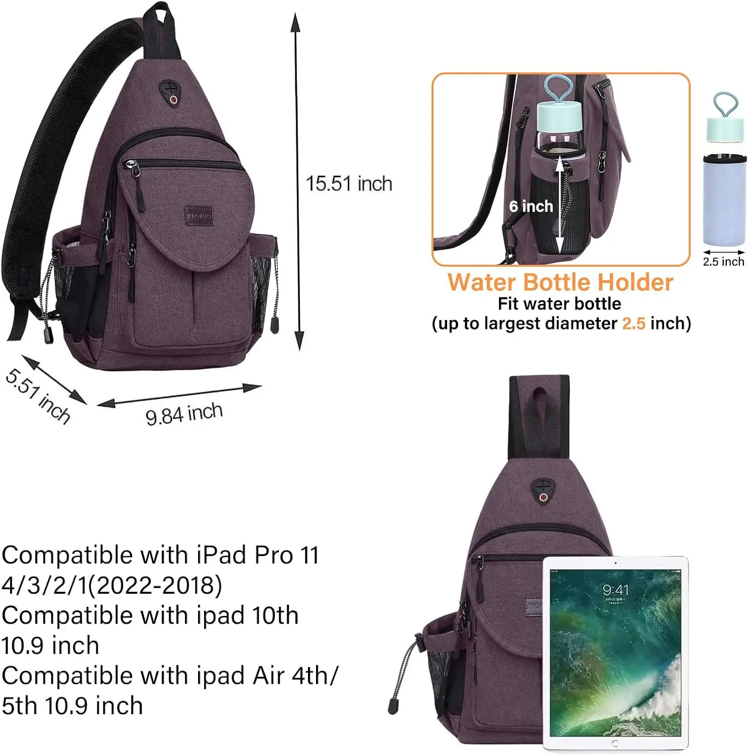 Chest Bag Sling Backpack Fashion Crossbody Shoulder Bag Men 2024 Casual Cross bag Business Women Backpack Cycling Sports Daypack