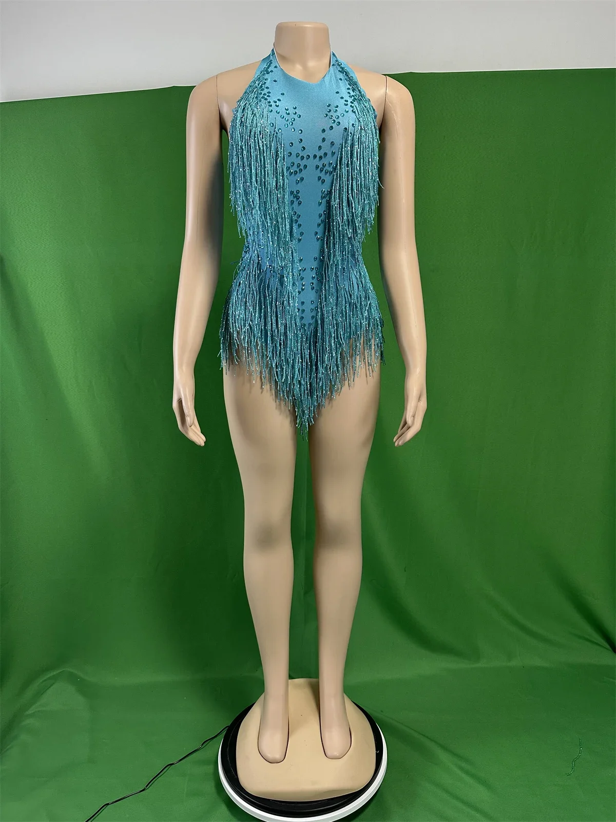 Damskie body z odkrytymi plecami, zdobione cyrkoniami i frędzlami, błyszczące stroje taneczne z frędzlami, kostiumy królowej cheerleaderek na powrót do szkoły, 2025