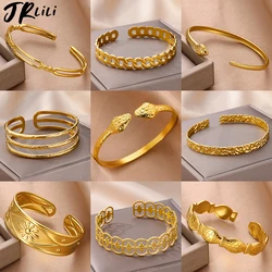 Snake Bangle Bracelet for Women Stainless Steel Open Cuff Bracelet 2024 Trend Couple Jewelry Gift pulseras mujer