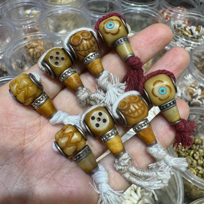 Tibetan Style Bone Skull Three-Way Bracelet Accessories