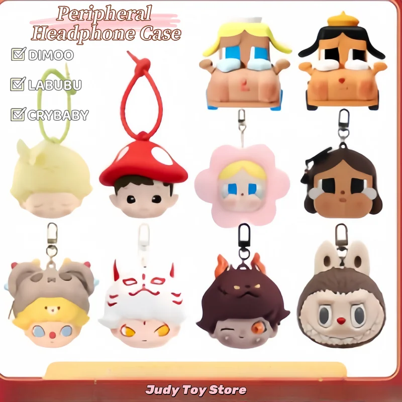 Crybaby Headphone Bag Crybaby Crying Again Serise Trendy Toy Kawaii Anime Action Figure Peripheral Figurs Adult Kids Toy Gifts