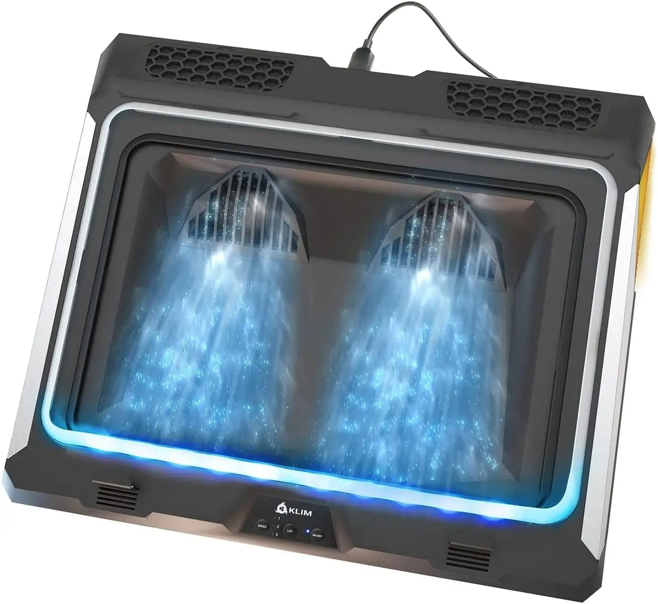 High-Power Laptop Cooling Pad with Turbo Fans 4500 RPM, RGB Lighting, 3 Speed Levels for Gaming Laptops 15.6-17.3 Inch