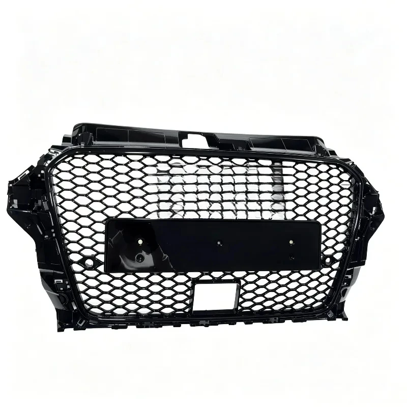 Auto Parts Primed ABS Plastic Honeycomb Front Grille Satin Black UV Treated For A3 8V S3 2014-2016