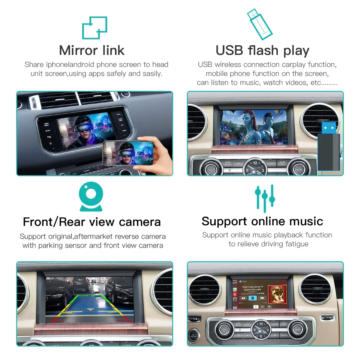 Kit Autoabc Wireless Apple Carplay per Land Rover Jaguar Bosch Harman System Wireless Android Auto accessori Radio