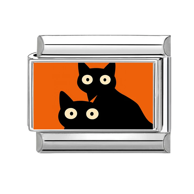Großhandel Lustige Hunde- und Katzen-Tierfiguren Italienische Charm-Links Passend für 9mm Edelstahl Süße Mode Damen Armband Schmuck DIY Herstellung Geschenke – Detail 7