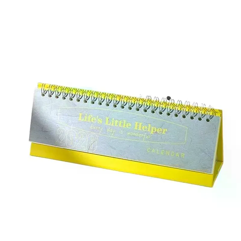 2026년 한국 달력 심플하고 신선하며 창의적인 데스크탑 장식 계획 체크인 노트북