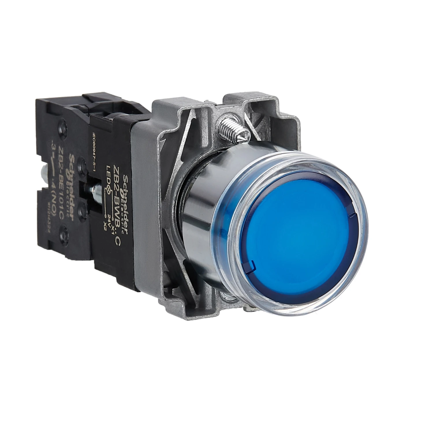

XB2BW36B1C = ZB2BWB61C + ZB2BW36C Illuminated push button
