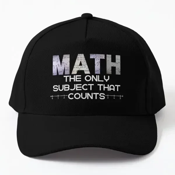 Math Is The Only Subject That Counts  Baseball Cap Hat Casquette Black Boys Printed Czapka Spring  Mens Hip Hop Women