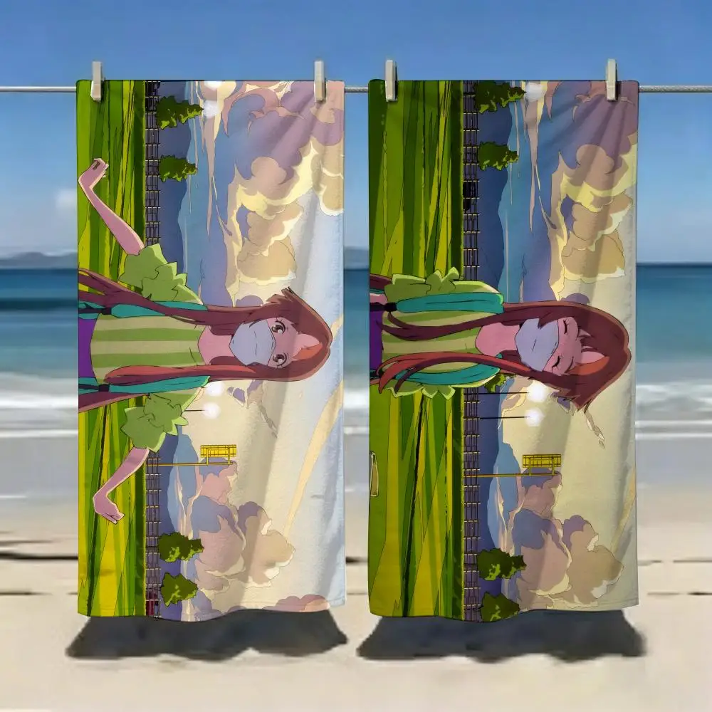 Romance Anime W-Words Bubble Up Like Soda Pop Towel Microfiber soft Beach Towel for Travel Fitness Sauna Bathing Camping