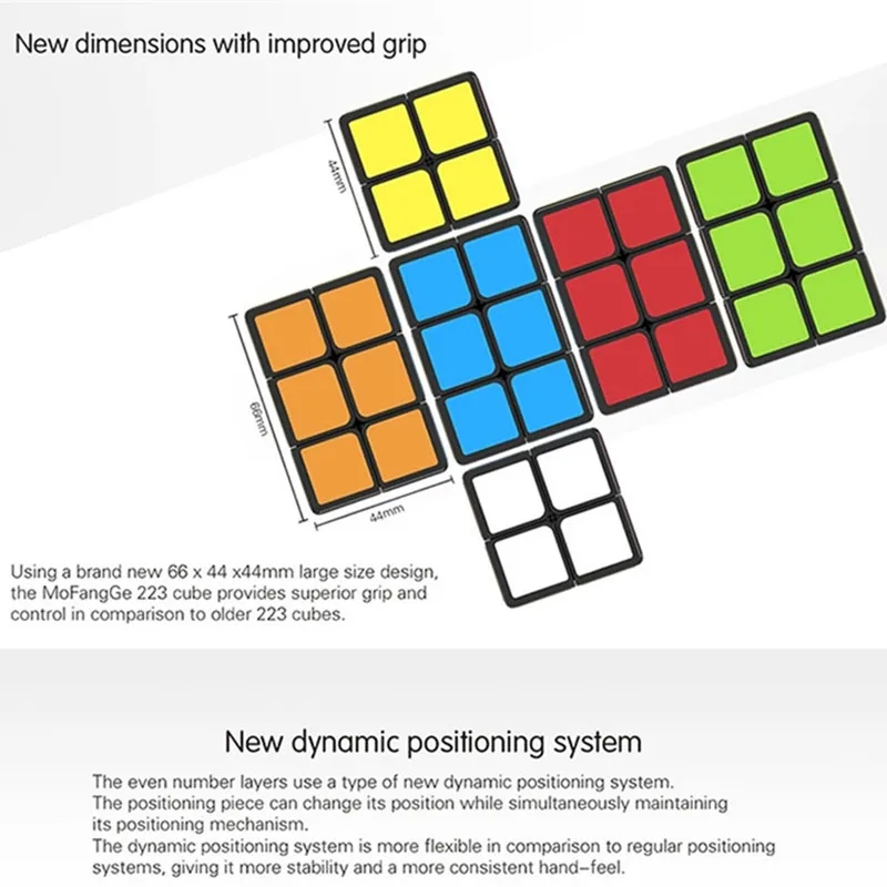 QiYi 223 233 Cubo mágico de velocidad sin pegatinas Qiyi profesional 2x2x3 Cubo Fidget juguetes Qiyi 2x3x3 Cubo mágico rompecabezas