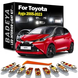 LED Interior Map Dome Light Kit For Toyota Aygo X MK1 MK2 MK3 X-Style X-Cite X-Wave 2005- 2020 2021 2022 2023 Car Plate Bulbs