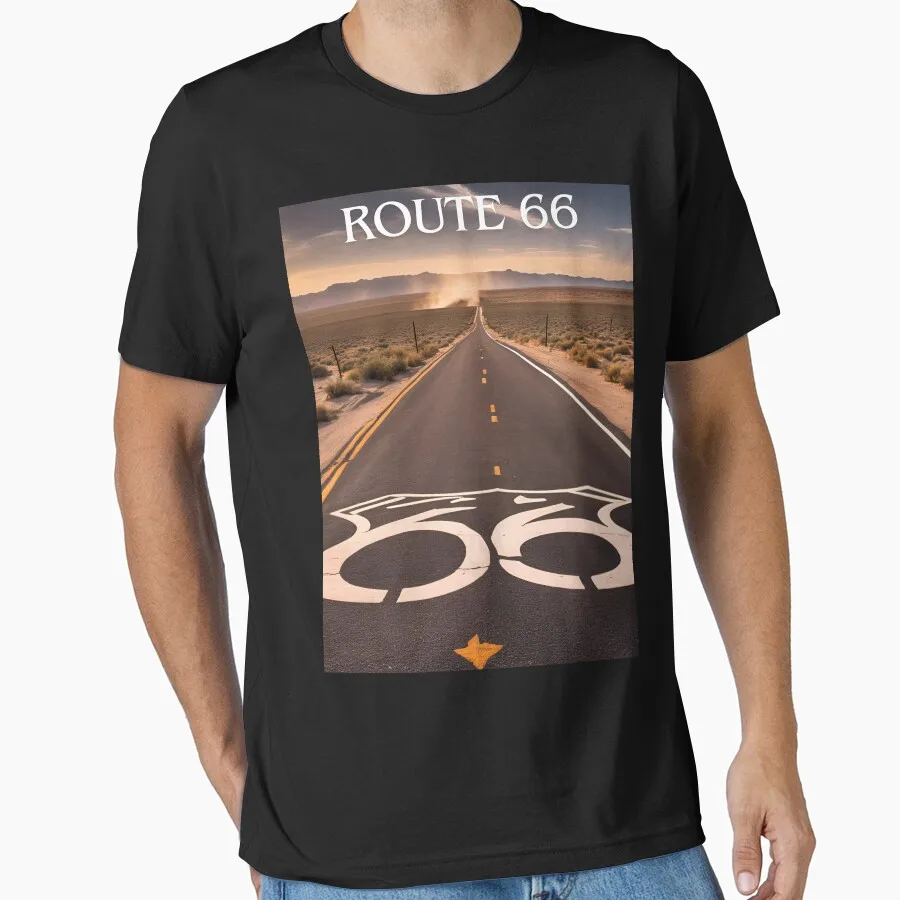 

On the Road Again 0405 Historic Route 66 US Mother Road travel Gift t shirt America Highway Graphic clothes All size Tops