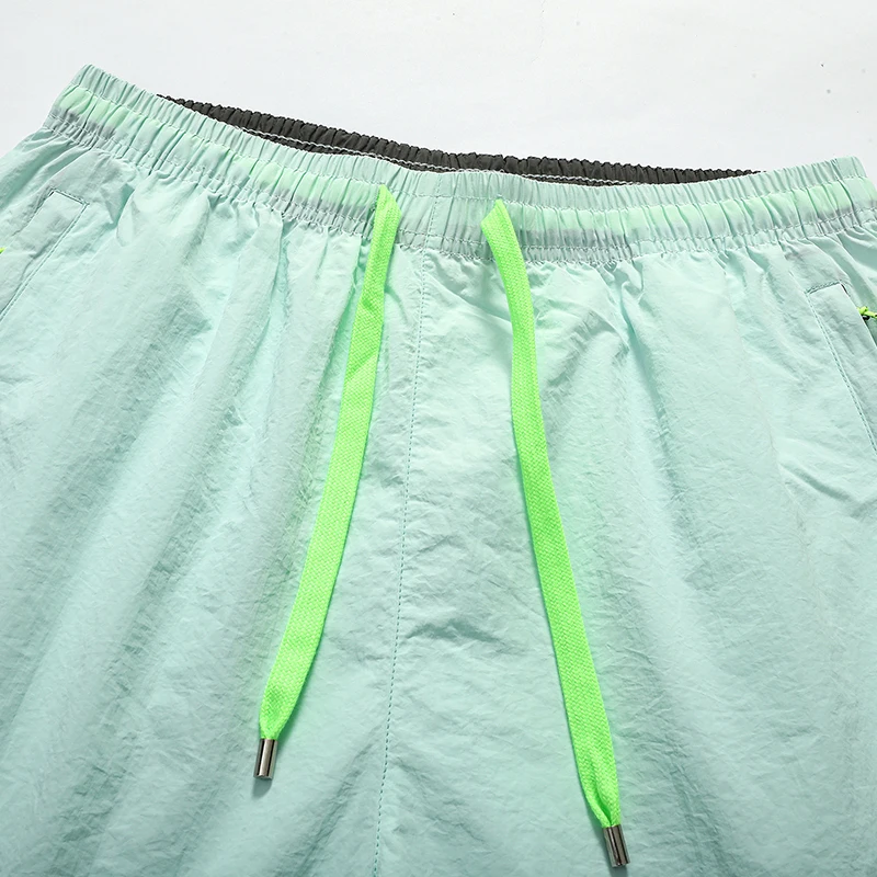 Men Quick Drying Summer Shorts Women Dopamine Color Ultra Thin Beach Shorts Jogger Casual Elastic Waist Drawstring Pants Sports