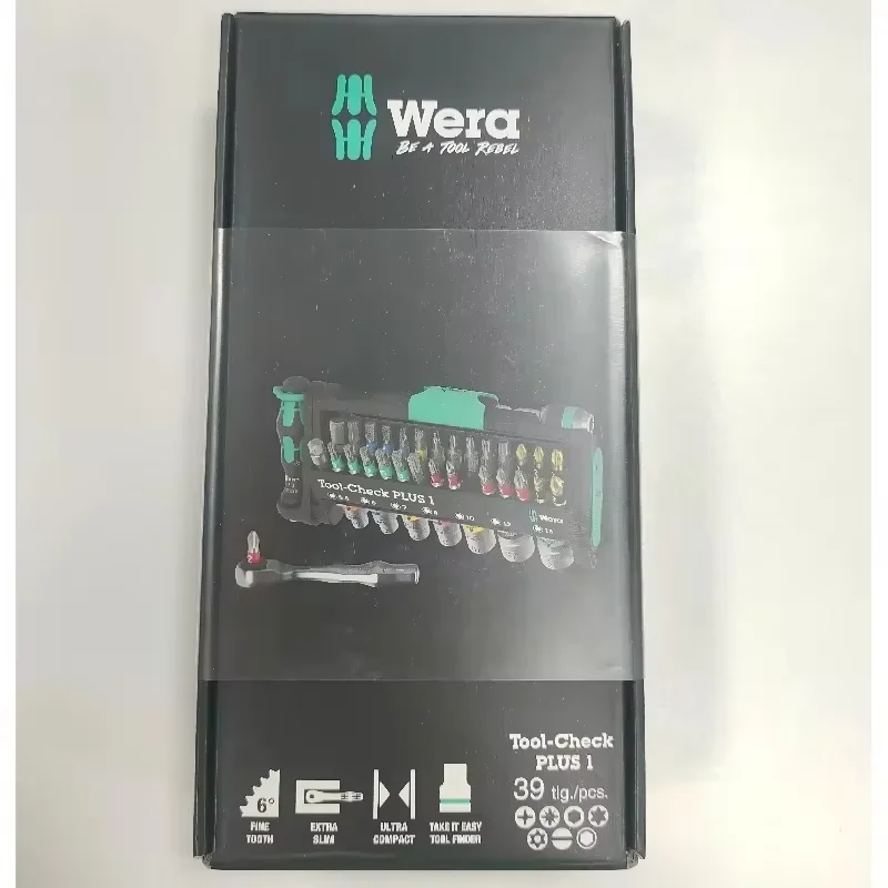 Wera 05049055001 Tool-Check PLUS 1 39Pcs Compact Tool Set, 1/4