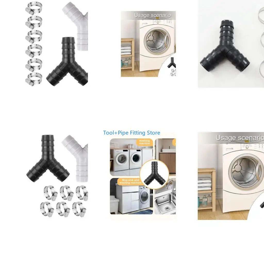 F92B Splitter Down Pipe Hose Connector Universals Plastic Drainage Splitter Connector