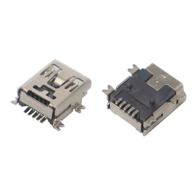 【100-20PCS】 Mini USB SMD 5Pin Female Mini B Socket Connector Power Supply Base