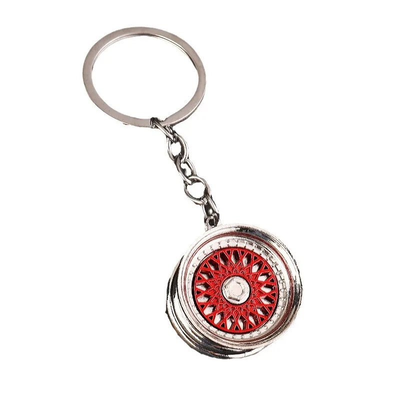 Creative Car Auto Metal Mini Wheel Rim Tyre Key Chain Key Ring 3D Miniature BBS Wheel Rim Model Keychain Popular