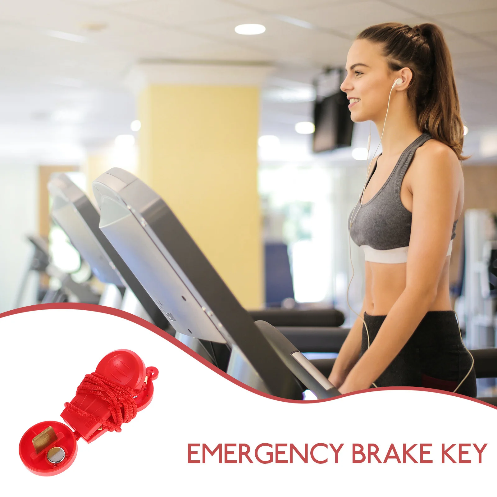 

1Set Treadmill Safety Lock Key Universal Replacement Emergency Key for Running Machine Fitness Accessories