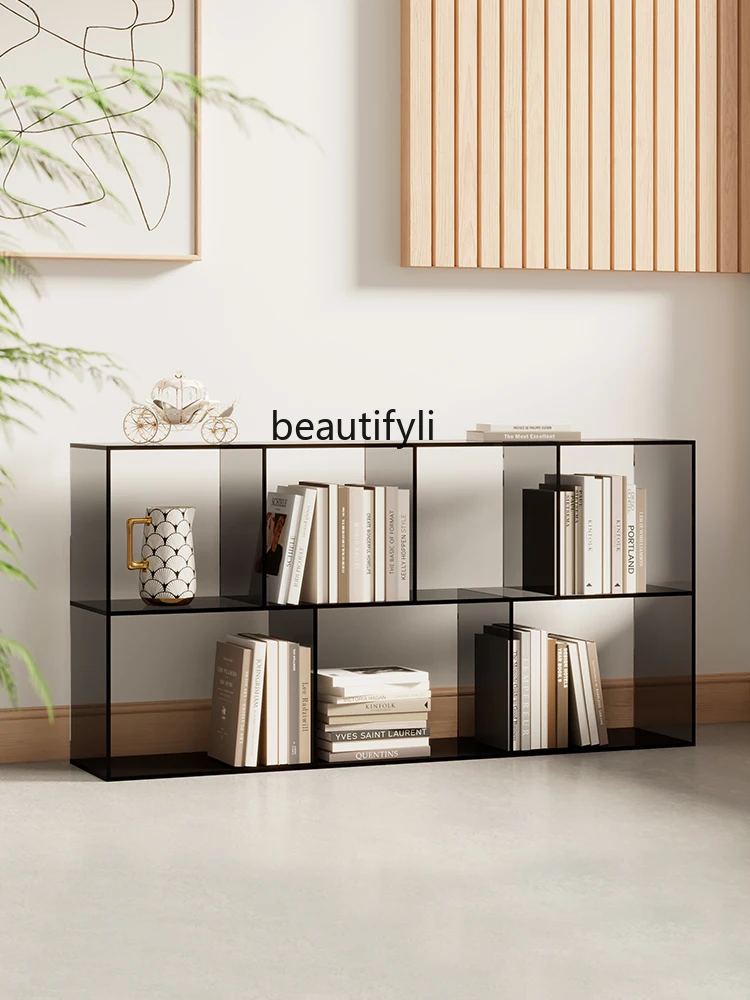 Light Luxury Acrylic Multi-Layer Shelf Bookshelf Wall Display Creative Floor Storage Rack