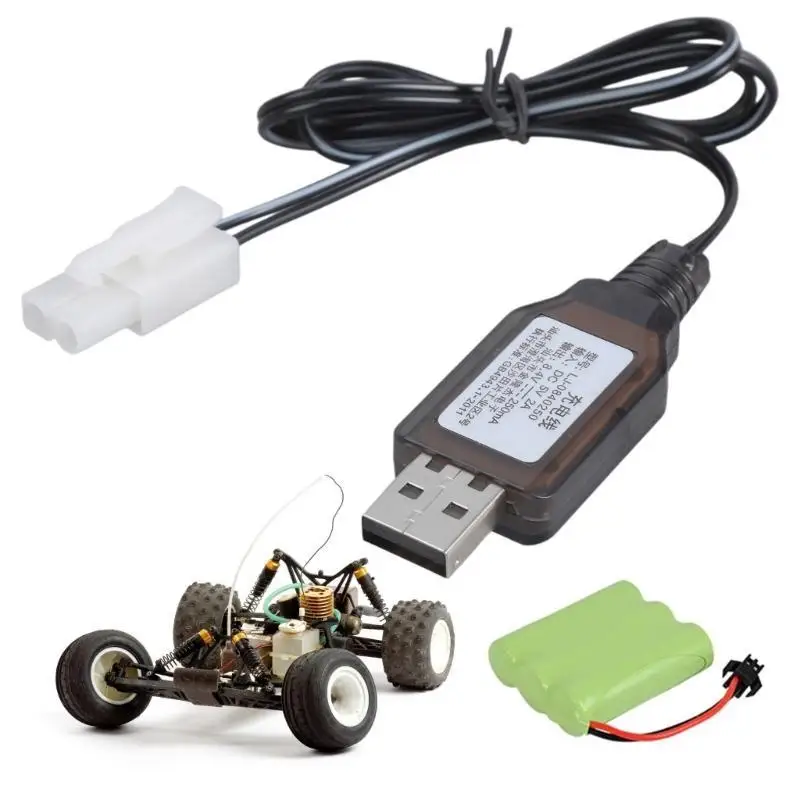 R53C USB Charging Cable Featuring LED Indicators for 8.4V Remotes control Car Batteries Overcharge Overheats Protections