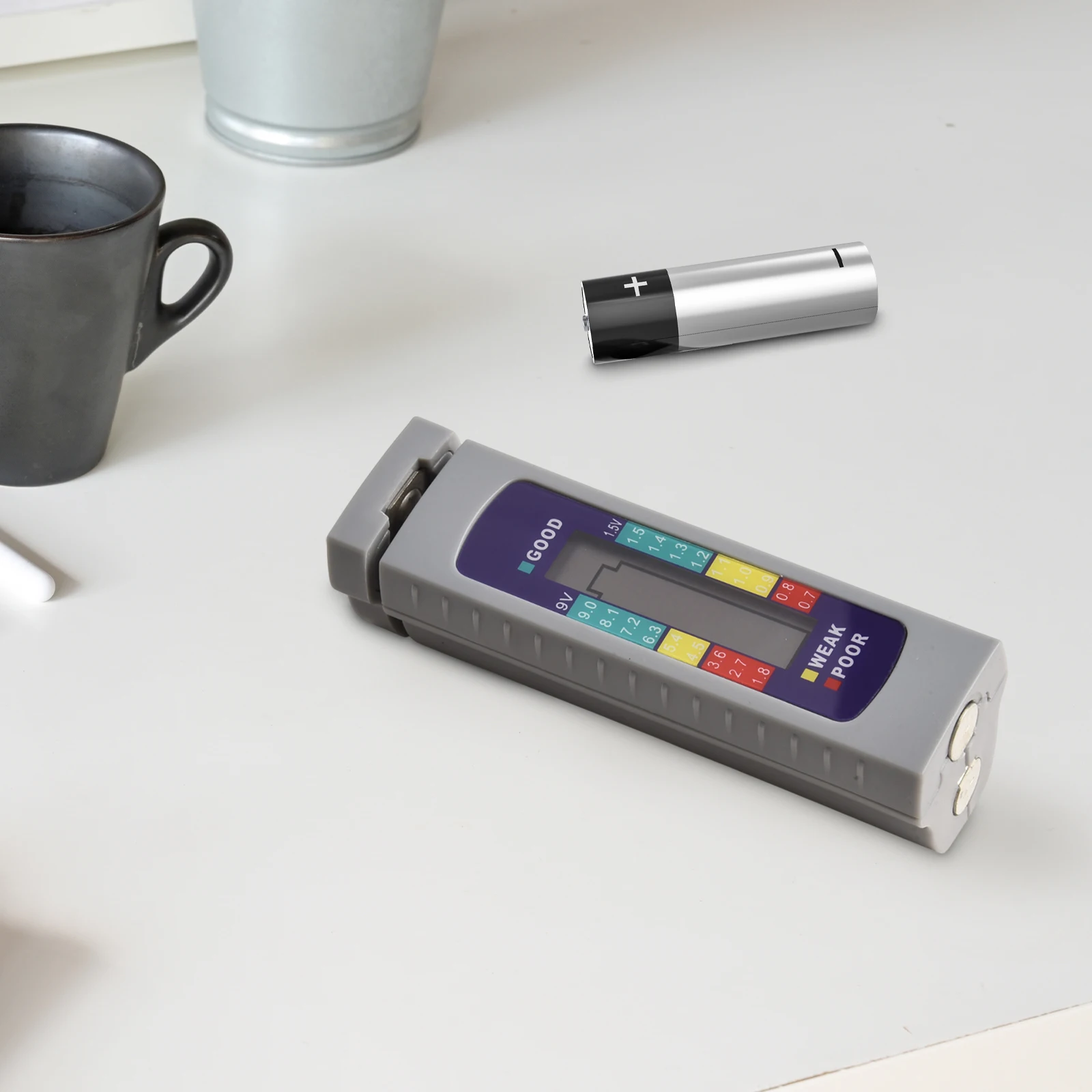Grey Battery Load Tester Household Battery Diagnostic Device Handheld Tool Diagnostic Tool Household Battery Management