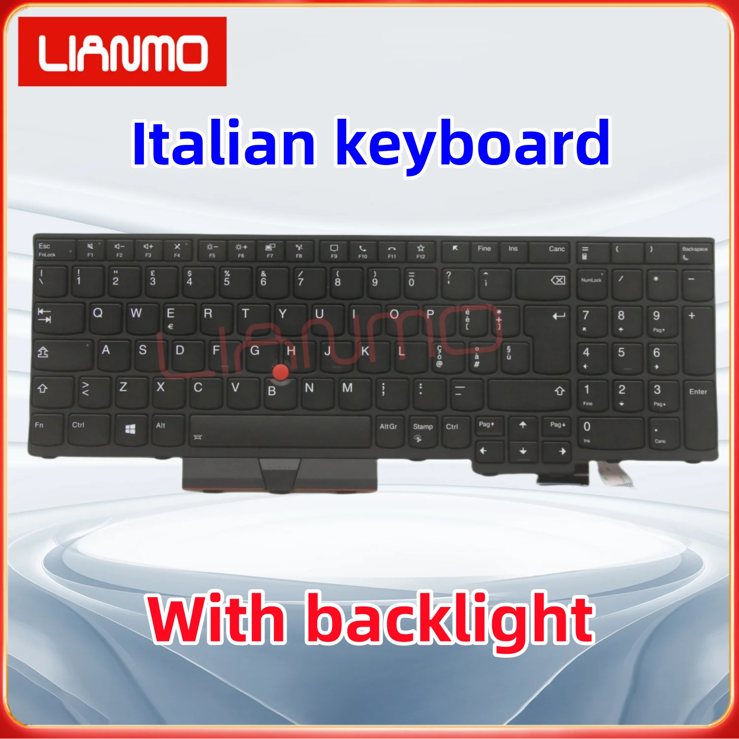 Cocok untuk keyboard Lenovo ThinkPad P15V Gen1 Gen2 T15P Gen1 Gen2 Italia/Norwegia/Nordik/Swedia/Turki