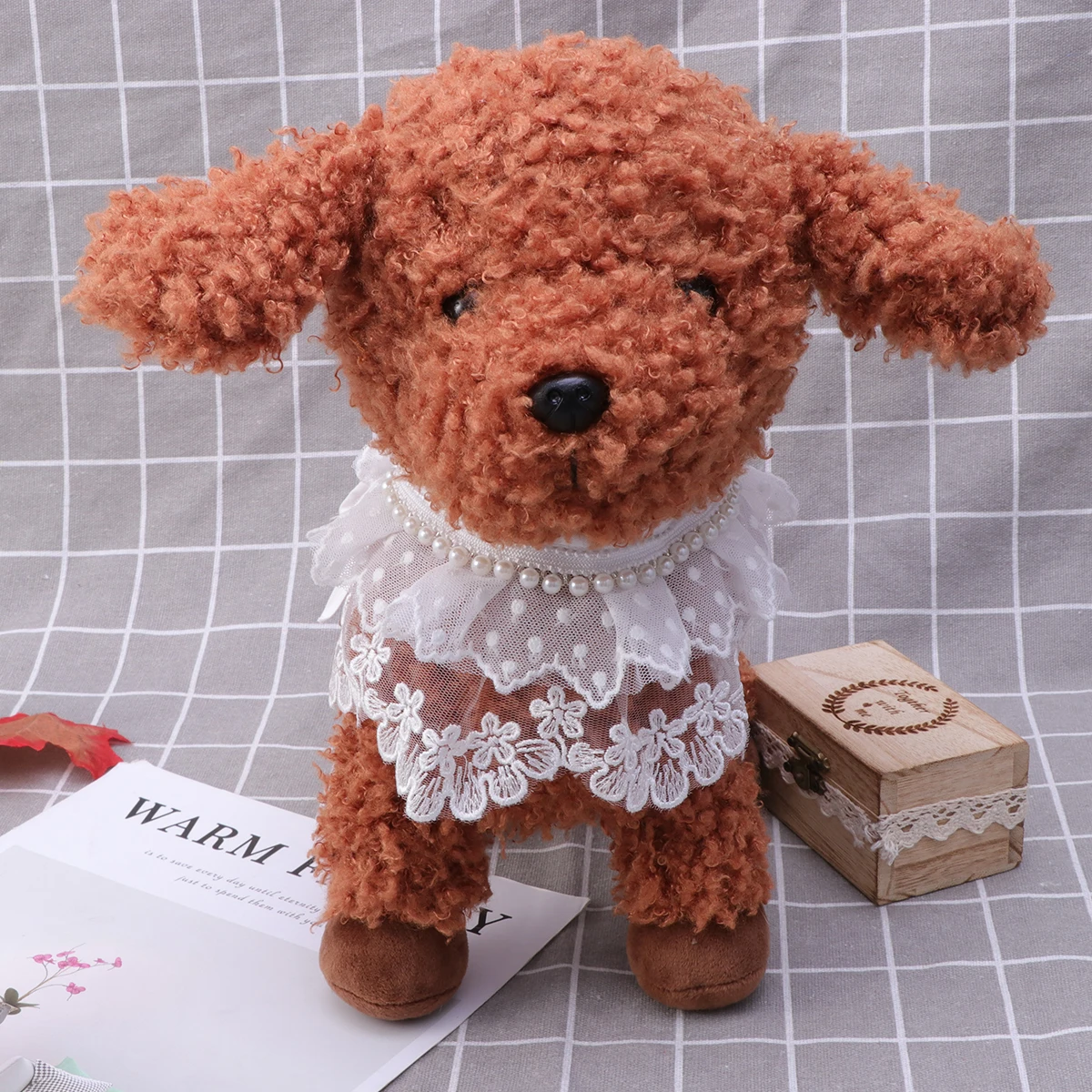 

White Design Premium Cloth Pet Saliva Towel Collar Scarf Adjustable Dog Cat Neckerchief Bandana for Pets Gift Size Xl