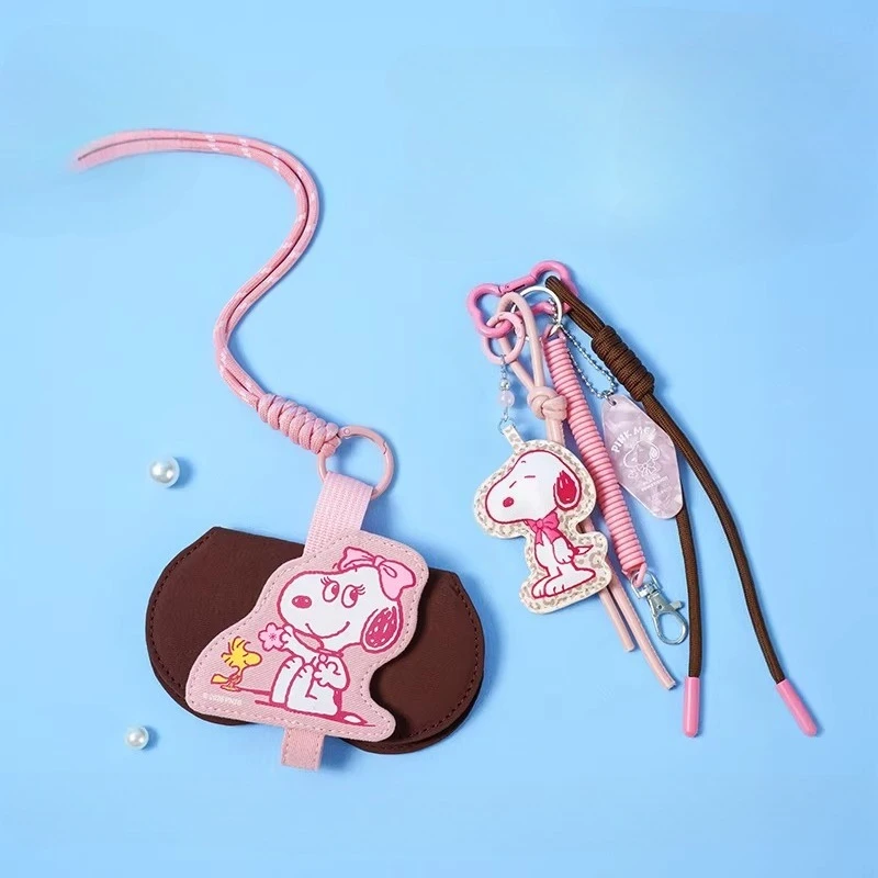 

Snoopy Sakura Season SunglassesClip Cute Cartoon Eyeglass Holder Portable Glasses Clip-on Sun Glasses Case Spring Cherry Blossom