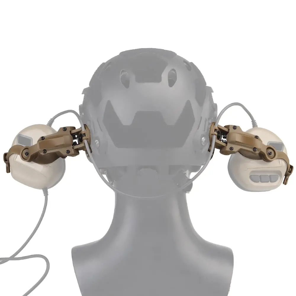 EARMOR orejera electrónica táctica con adaptador de riel para casco MOLLE y antiruido - imagen 5