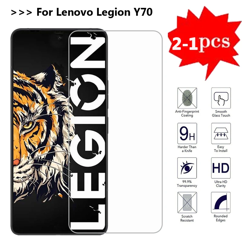 2-1PCS Glass Cover For Lenovo Legion Y70 Tempered Glass Screen Protector Phone Film For Lenovo Legion Y70 Halo L71091 Pelicula