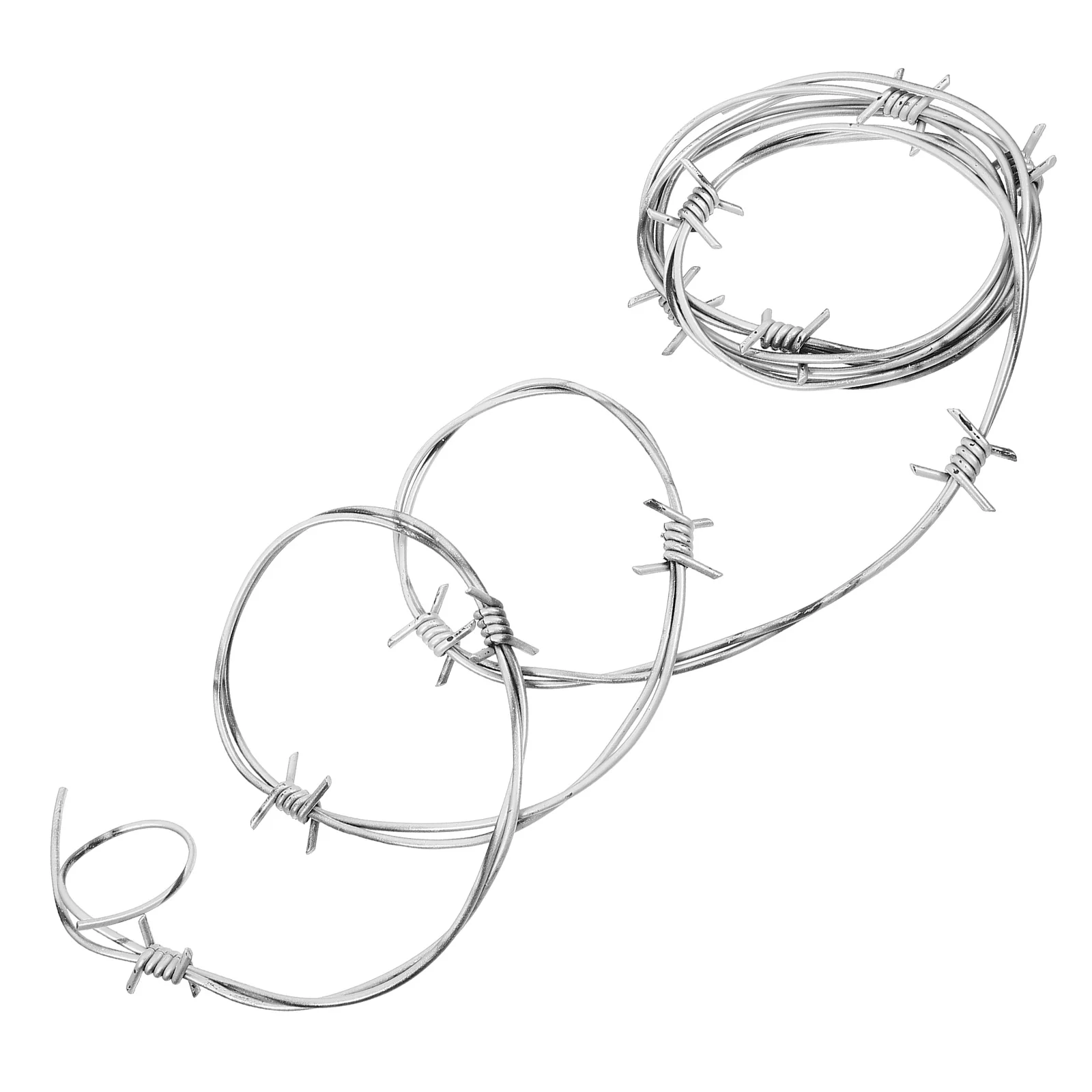 

Halloween Fake Rusted Barbed Wire Plastic Decoration Party Background Haunted Prop Ornament Fake Barbed Wires