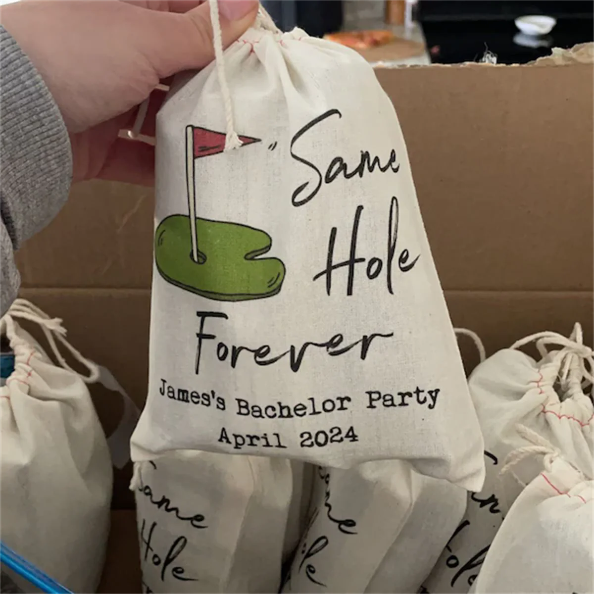 Same Hole Forever Bachelor Party Hangover Recovery Kit Custom Bachelor Favor Bag. Golfing Golf Bachelor Party Favor Wedding Pers