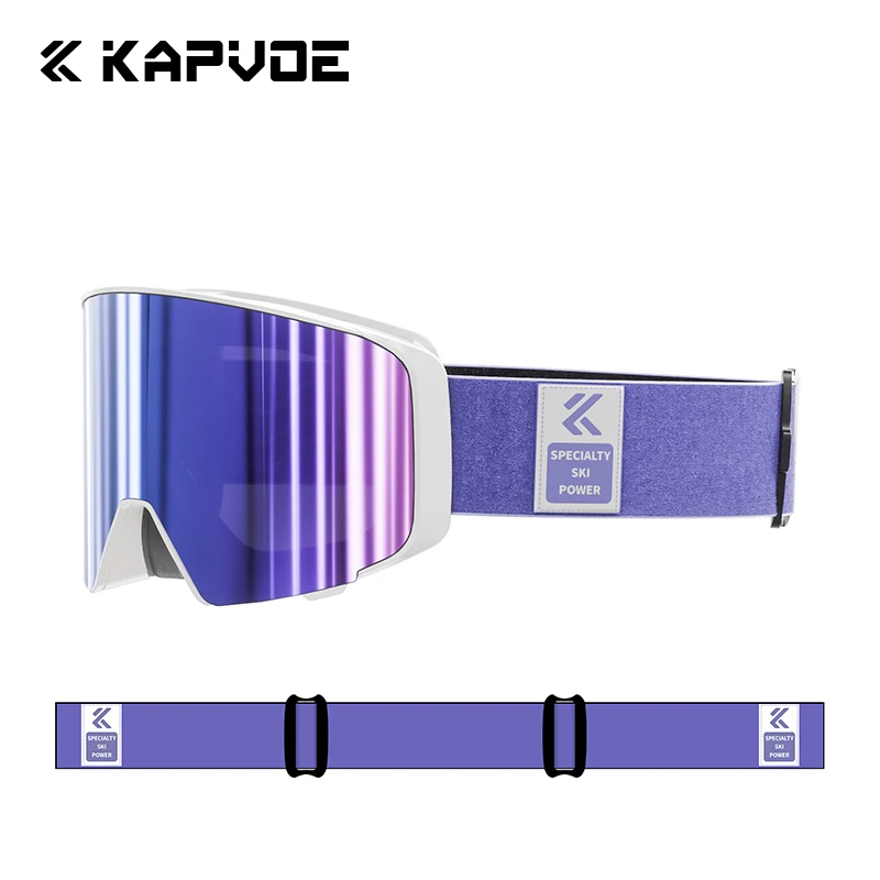 Kapvoe カラーフォトクロミックスキーゴーグル男性スノーモービル防曇