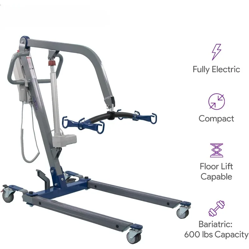 home.Patient Lift - Safe and Easy Bariatric Full Body Patient Transfer Lifter,600 LBS Weight Capacity, 6 Point Spreader Bar