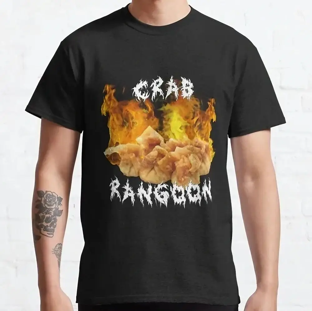 Crab Rangoon Food Grill Funny Unisex T-shirts For Man Woman Short Summer Tees Casual Cotton Luxury Brand Fashion Couple's Cloths