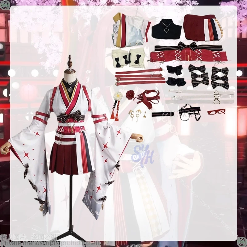 

Hololive VTuber Houshou Marine Cosplay Youtuber Anime Costume 2025 Birthday Concert 3D Japanese Kimono Halloween