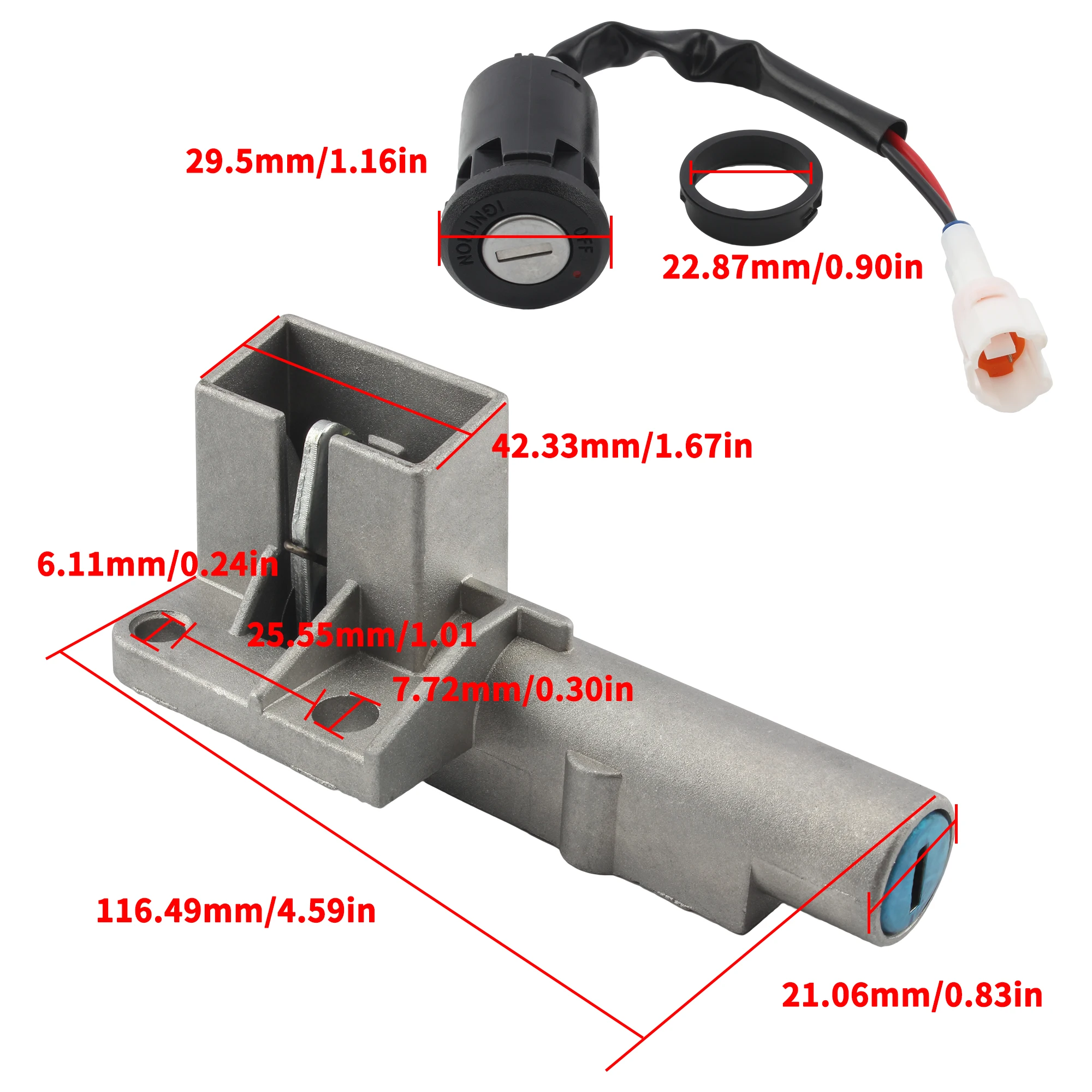 Electric Bike Battery Box Lock Ignition Switch Key Set For Surron Light Bee X & Light Bee S Segway X160 X260 Replacement Parts