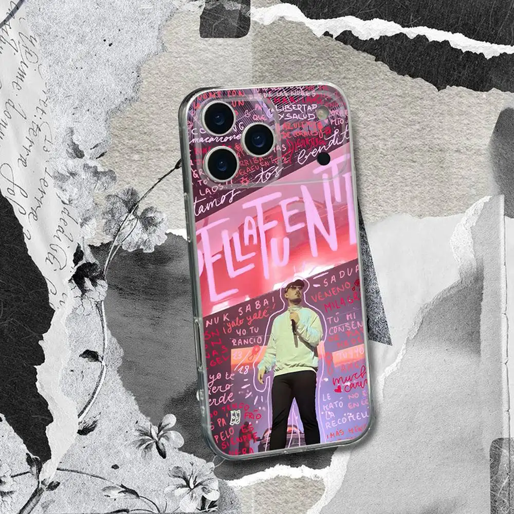 Casing HP D-Dellafuente Rapper Untuk iPhone 17,16,15,14,13,12,11 Pro,Max,Plus,X,XS,XR,SE4,E Mini Transparan Bahan Lembut