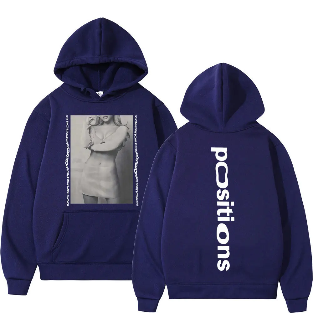 Ariana Grande Positions Album Vintage Graphic Hoodie Men Women Aesthetic Trendy Pullover Oversized Casual Sweatshirt Streetwear