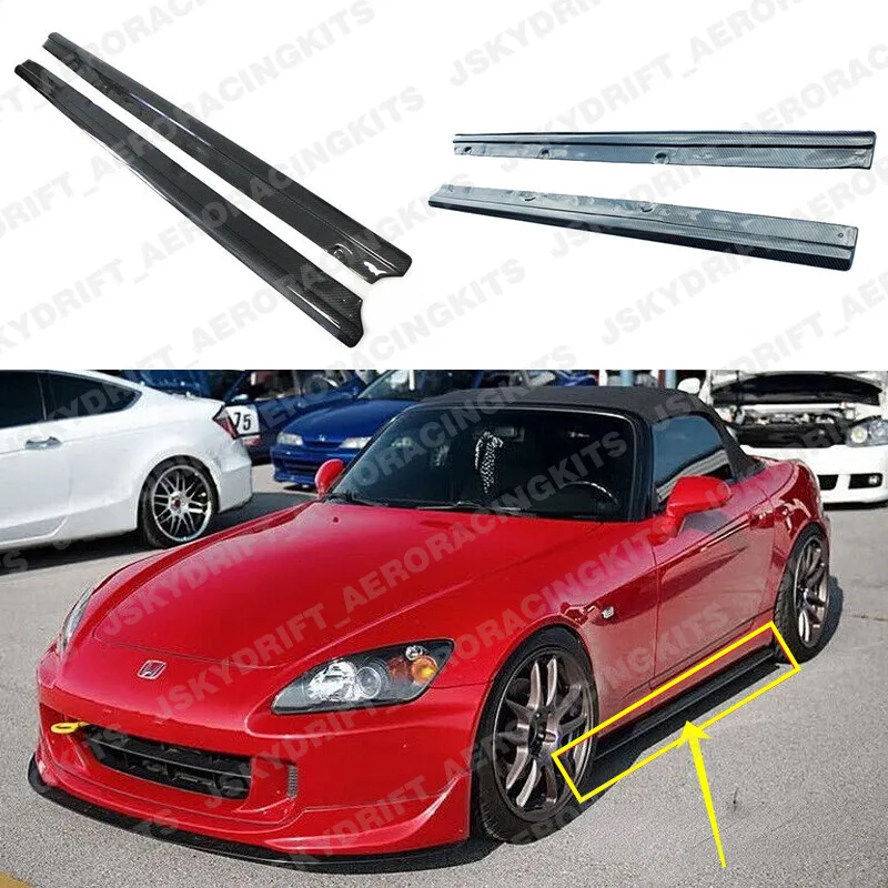 

For Honda S2000 AP1 AP2 Carbon Fiber Side Skirt Under Board Extension Addon Kits
