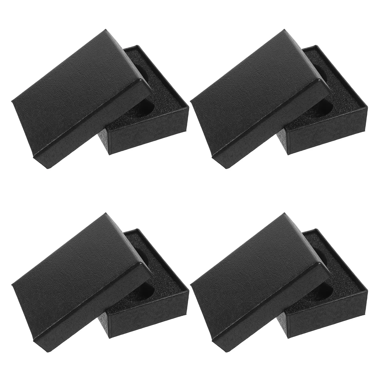 

Коробка для хранения карманных часов для мужчин, дорожный футляр-органайзер, держатель для ювелирных изделий, подарочный черный мешочек, картонный футляр на одну пару часов