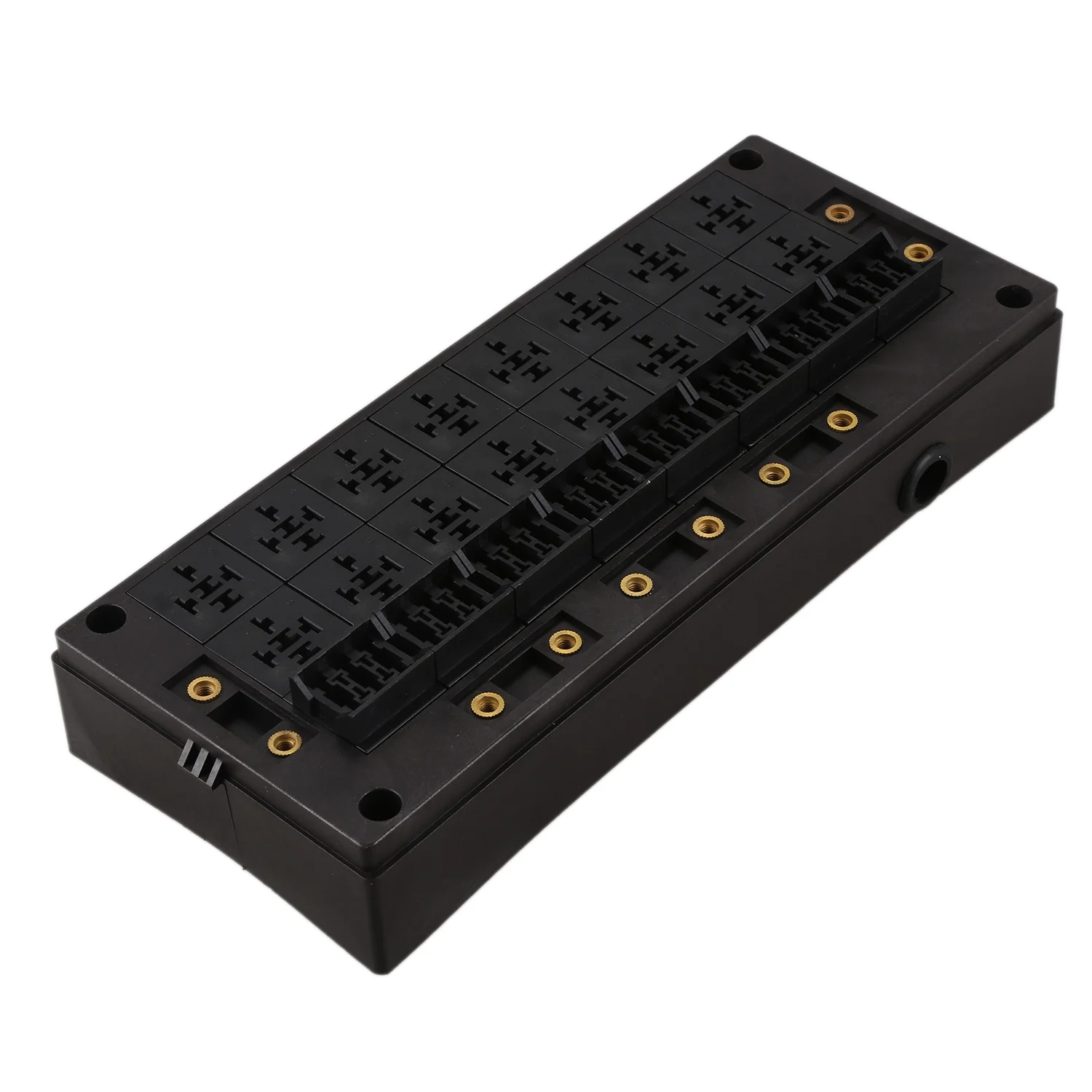 EYFL-24-Way Auto Waterproof Blade Fuse Holder Box 16-Way Relay Socket Box Dust-Proof For Car Automotive Marine