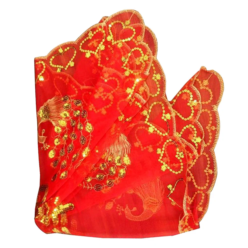 Véu de noiva hijab vermelho para casamento, para decorar renda chinesa, confortável, clássico, mantilla